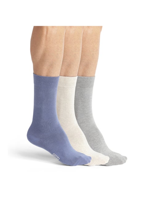 Lot de 3 Paires de Mi-Chaussettes Basique Coton - Kiabi