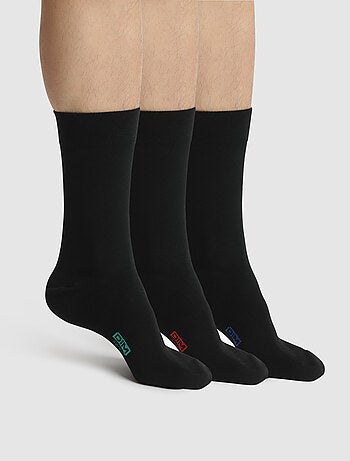 Lot de 3 Paires de Mi-Chaussettes Basique Coton