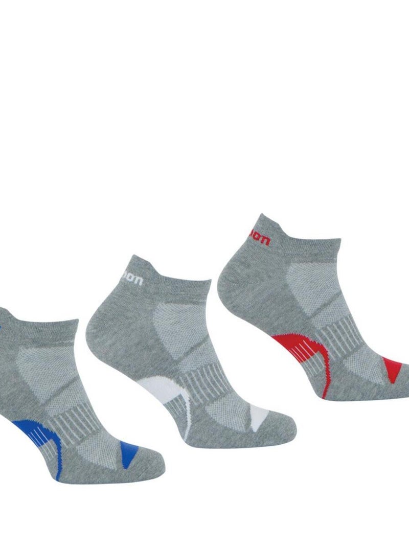 Lot de 3 paires de mi-chaussettes Homme Wilson Gris - Kiabi