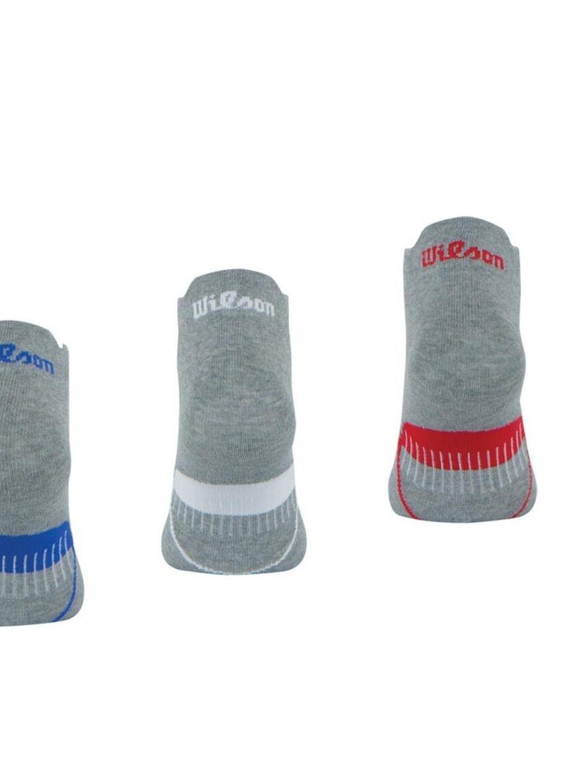 Lot de 3 paires de mi-chaussettes Homme Wilson Gris - Kiabi