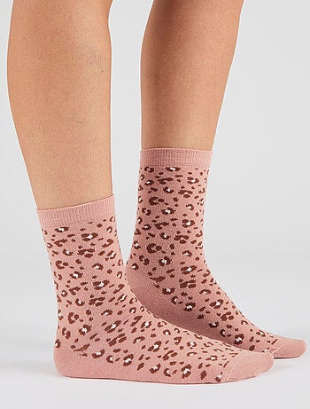 Lot de 3 paires de mi-chaussettes maille jacquard laine et Thermolactyl - Damart