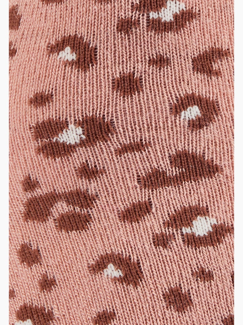 Lot de 3 paires de mi-chaussettes maille jacquard laine et Thermolactyl - Damart Rose - Kiabi