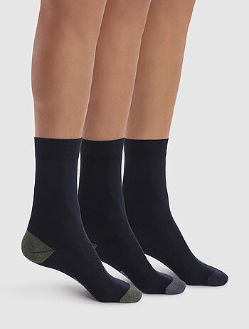 Lot de 3 Paires de Mi-Chaussettes Mix & Match Coton Style