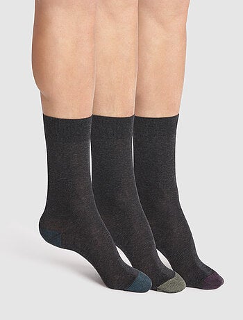 Lot de 3 Paires de Mi-Chaussettes Mix & Match Coton Style