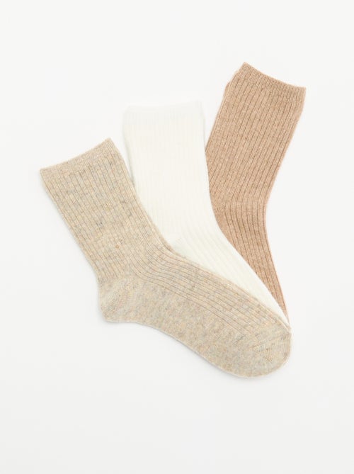 Lot de 3 paires de mi-chaussettes unies - Kiabi Lot de 3 paires de mi-chaussettes unies - Kiabi