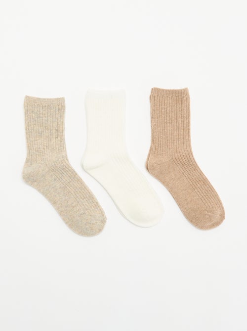 Lot de 3 paires de mi-chaussettes unies - Kiabi Lot de 3 paires de mi-chaussettes unies - Kiabi