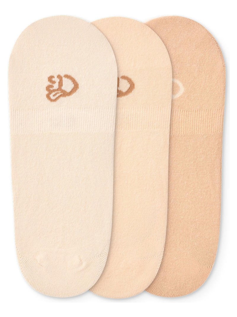 Lot de 3 Paires de Protège-Pieds Dedoles en Coton Recyclé Multicolore - Kiabi