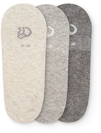 Lot de 3 Paires de Protège-Pieds Mélange de Gris