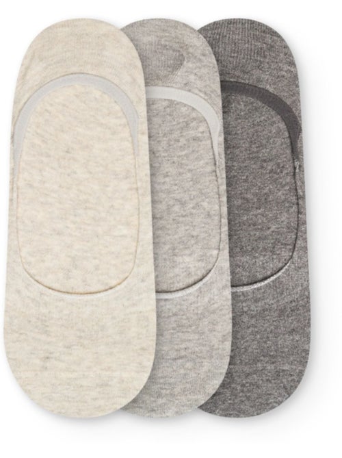 Lot de 3 Paires de Protège-Pieds Mélange de Gris - Kiabi