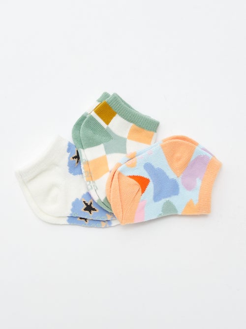 Lot de 3 paires de socquettes - Grafik Edition - Kiabi