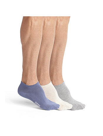 Lot de 3 Paires de Socquettes Courtes Basique Coton
