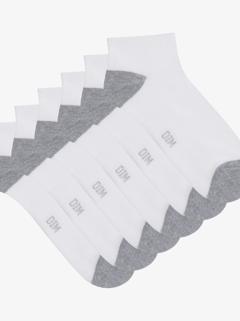 Lot de 3 paires de socquettes courtes de sport EcoDim Blanc - Kiabi