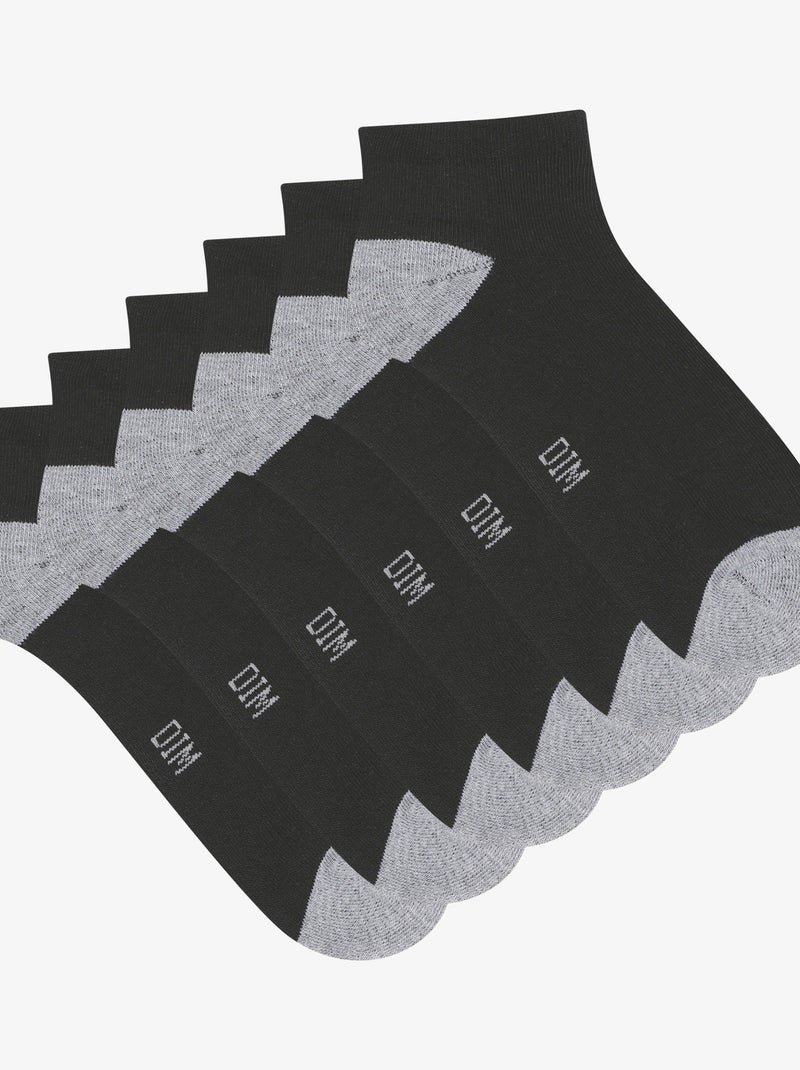 Lot de 3 paires de socquettes courtes de sport EcoDim Noir - Kiabi