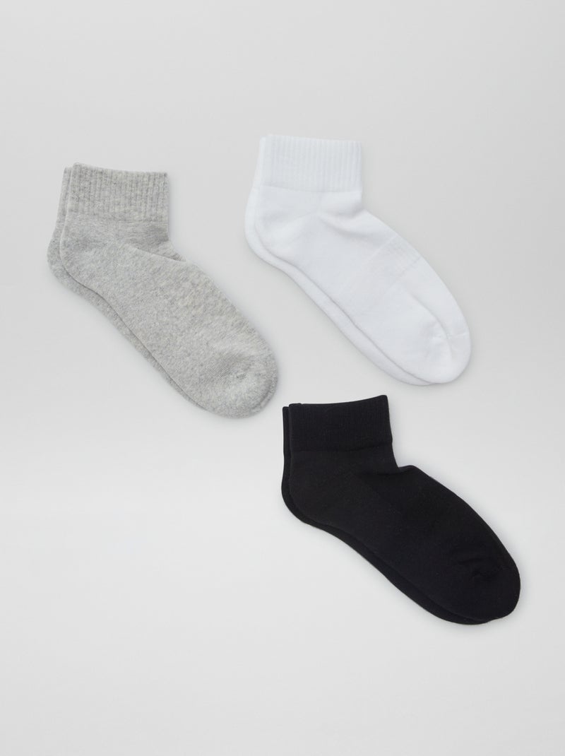 Lot de 3 paires de socquettes GRIS - Kiabi