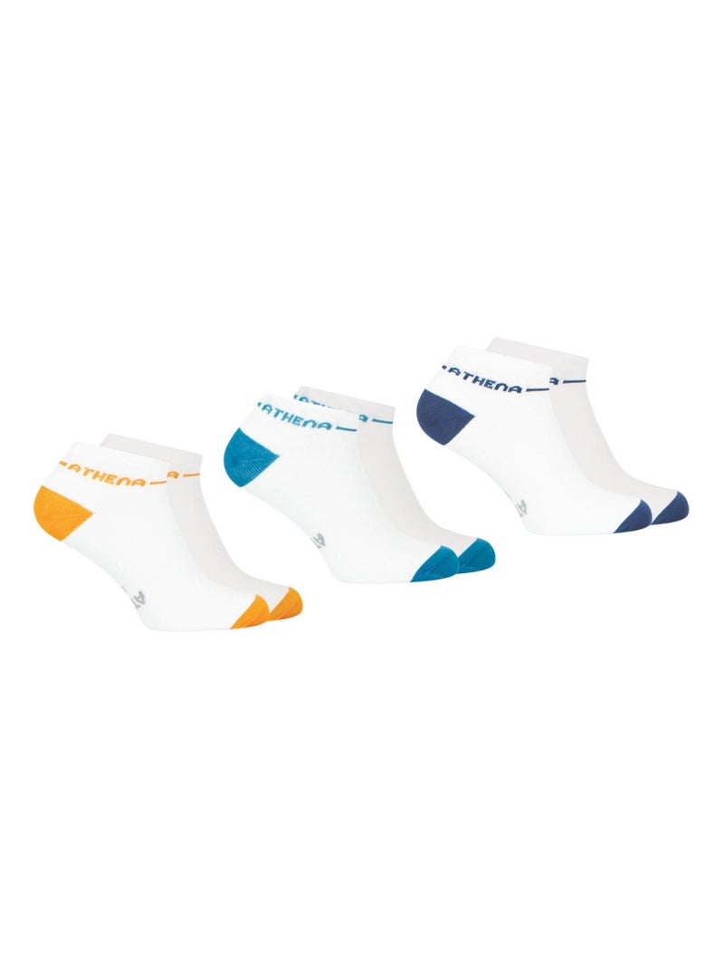 Lot de 3 paires de socquettes homme Easy Color Blanc - Kiabi