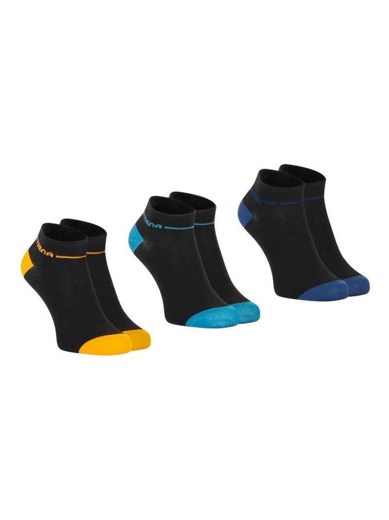 Lot de 3 paires de socquettes homme Easy Color Noir - Kiabi