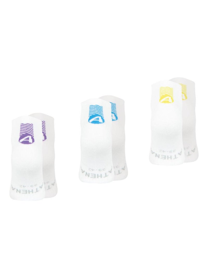 Lot de 3 paires de socquettes homme Training Dry Athena Blanc - Kiabi