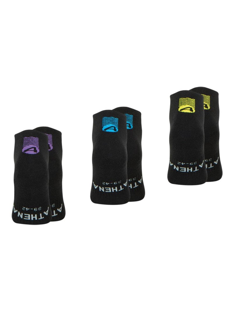 Lot de 3 paires de socquettes homme Training Dry Athena Noir - Kiabi