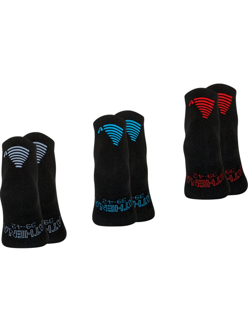 Lot de 3 paires de socquettes homme Training Dry Athena Noir - Kiabi
