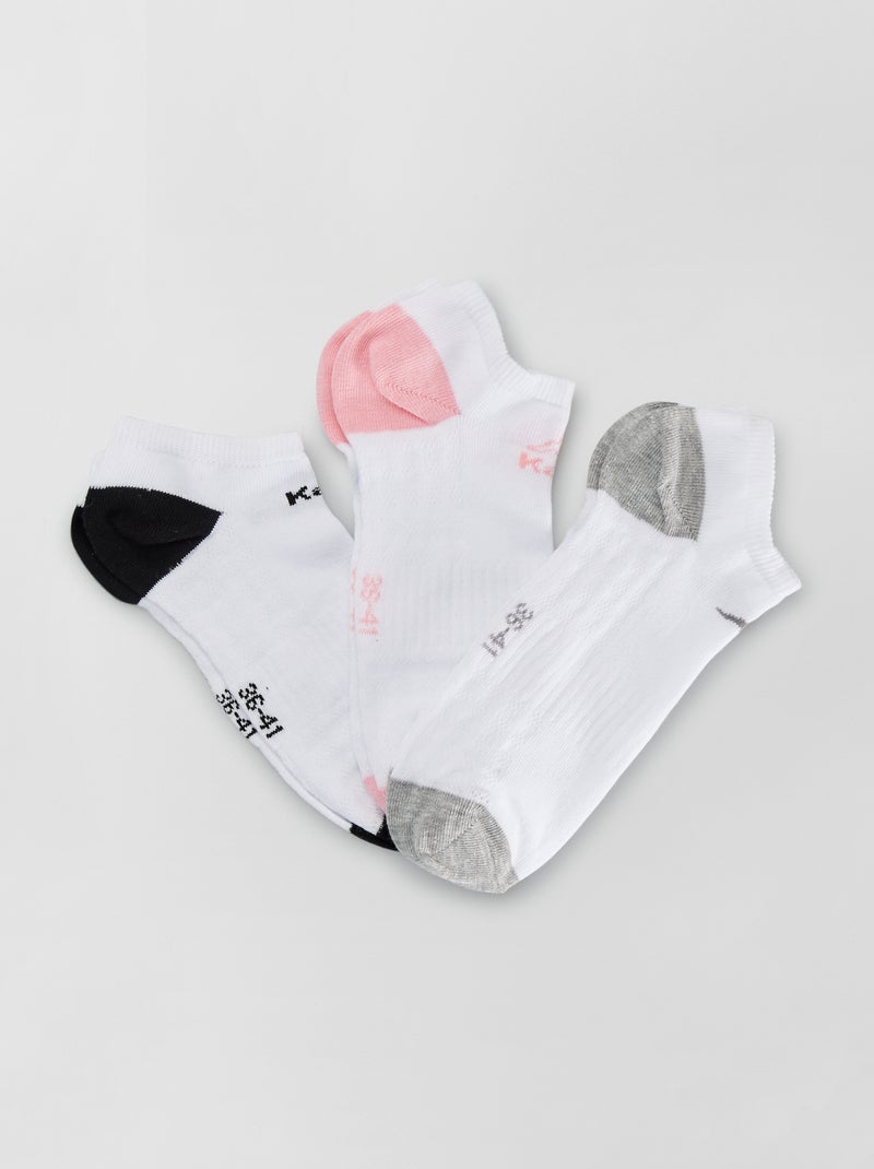 Lot de 3 paires de socquettes 'Kappa' blanc - Kiabi