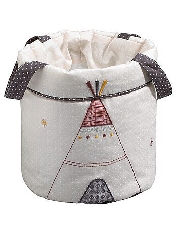 Lot de 3 panières gigognes en tissu en coton - SAUTHON