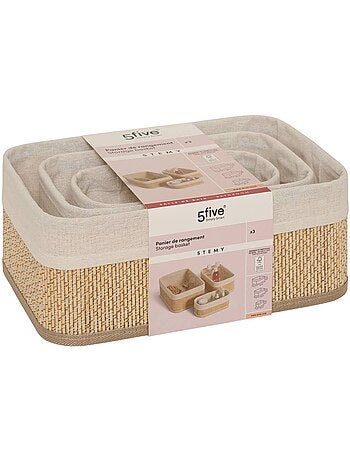 Lot de 3 paniers 20/25/30cm STEMY