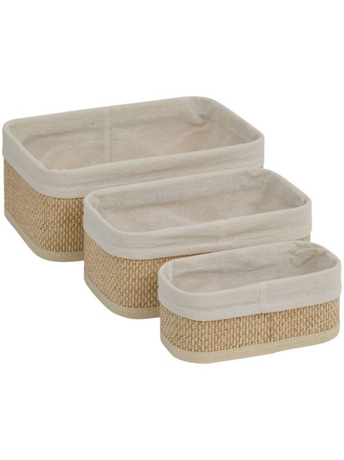 Lot de 3 paniers 20/25/30cm STEMY - Kiabi
