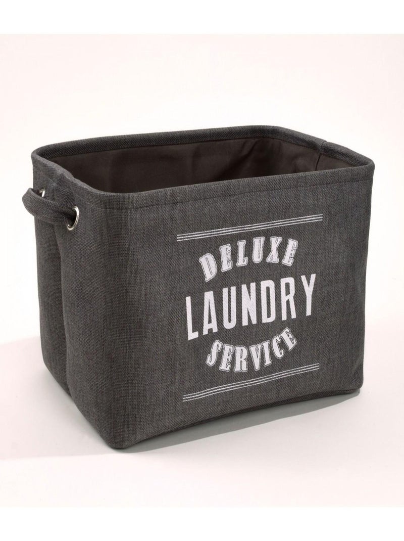 Lot De 3 Paniers À Linge En Toile Grise gris clair - Kiabi