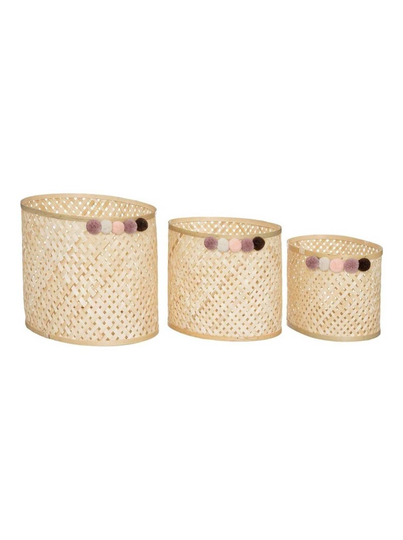 Lot de 3 paniers campagne Beige - Kiabi