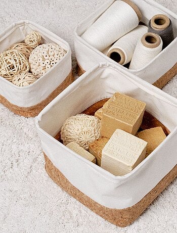 Lot de 3 paniers carrés SIMPLICITY