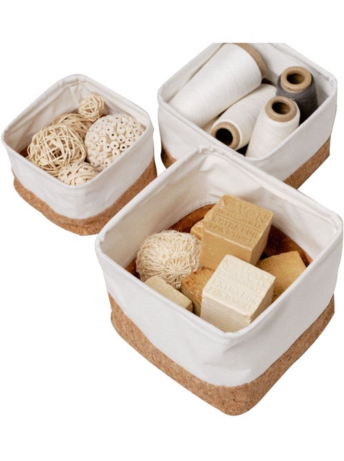 Lot de 3 paniers carrés SIMPLICITY - Kiabi