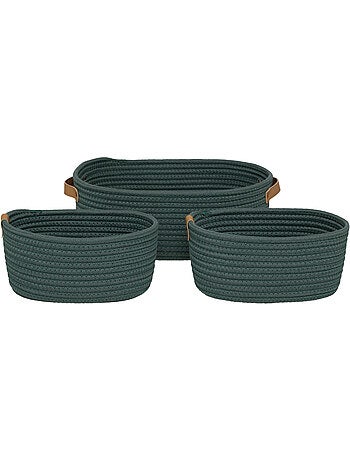 Lot de 3 paniers de rangement duo