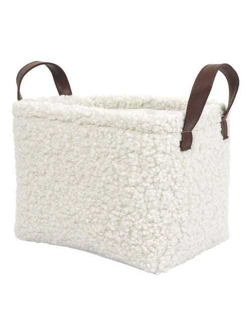 Lot de 3 paniers de rangement en bouclette - Kiabi