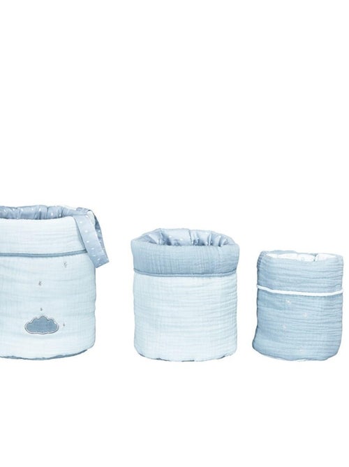 Lot de 3 paniers de rangement en coton - SAUTHON - Kiabi