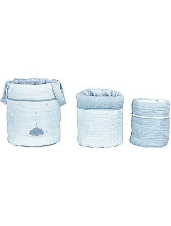 Lot de 3 paniers de rangement en coton - SAUTHON