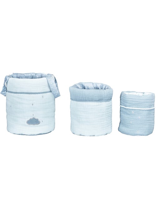 Lot de 3 paniers de rangement en coton - SAUTHON - Kiabi