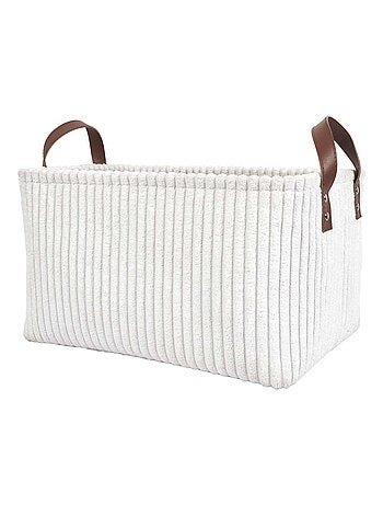 Lot de 3 paniers de rangement en tissu côtelé