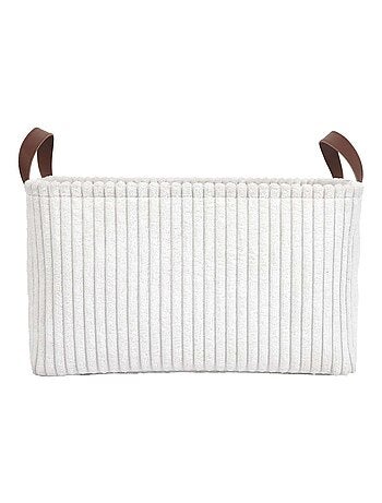 Lot de 3 paniers de rangement en tissu côtelé