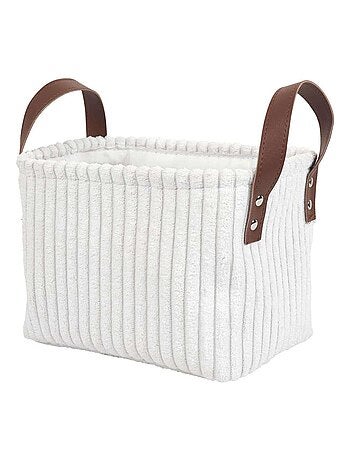 Lot de 3 paniers de rangement en tissu côtelé