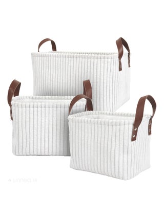 Lot de 3 paniers de rangement VELVETY