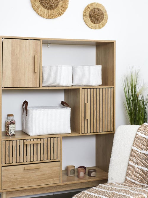 Lot de 3 paniers de rangement VELVETY - Kiabi