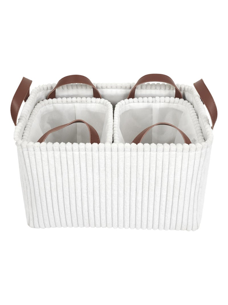 Lot de 3 paniers de rangement VELVETY Blanc - Kiabi