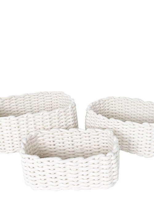 Lot de 3 paniers en corde INDIES - Kiabi