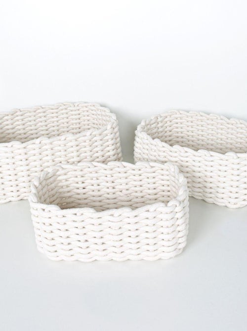 Lot de 3 paniers en corde INDIES - Kiabi