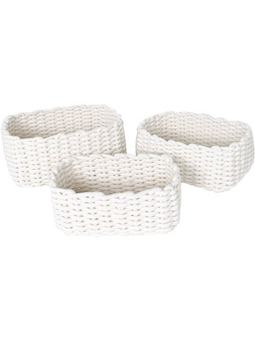 Lot de 3 paniers en corde INDIES - Kiabi