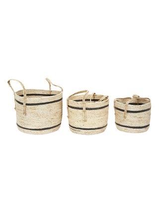 Lot de 3 Paniers en fibre de maïs