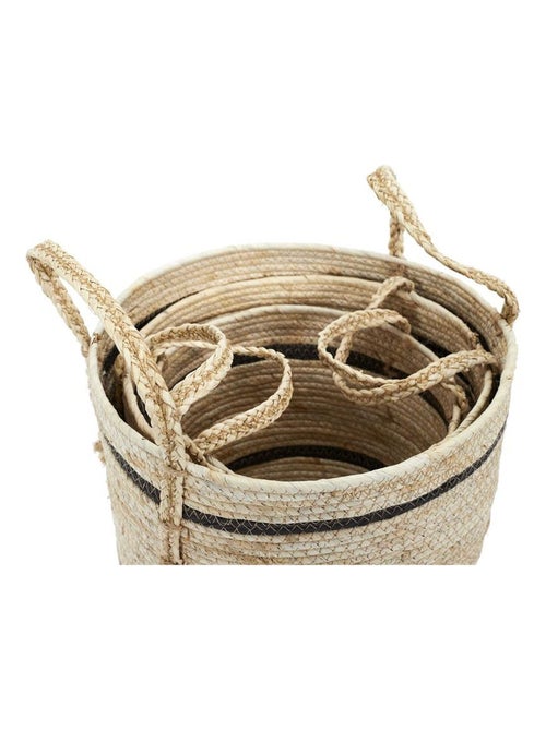 Lot de 3 Paniers en fibre de maïs - Kiabi