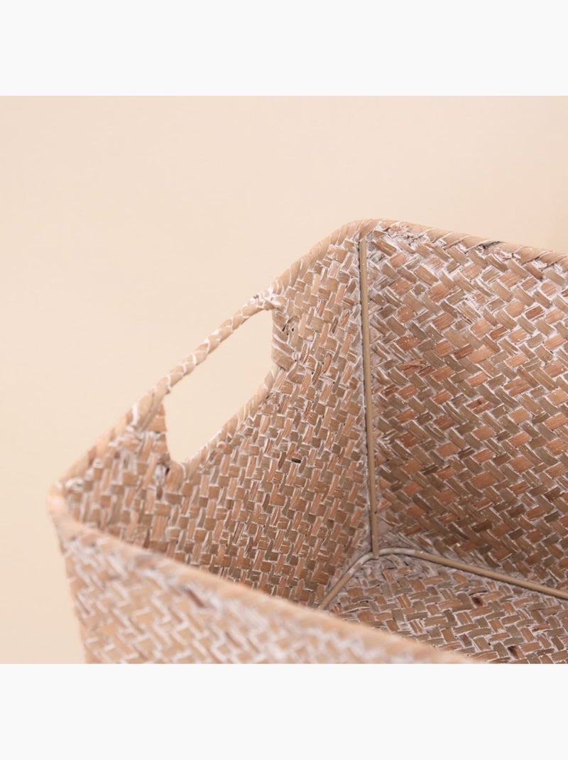 Lot de 3 paniers en fibre naturelle Beige - Kiabi