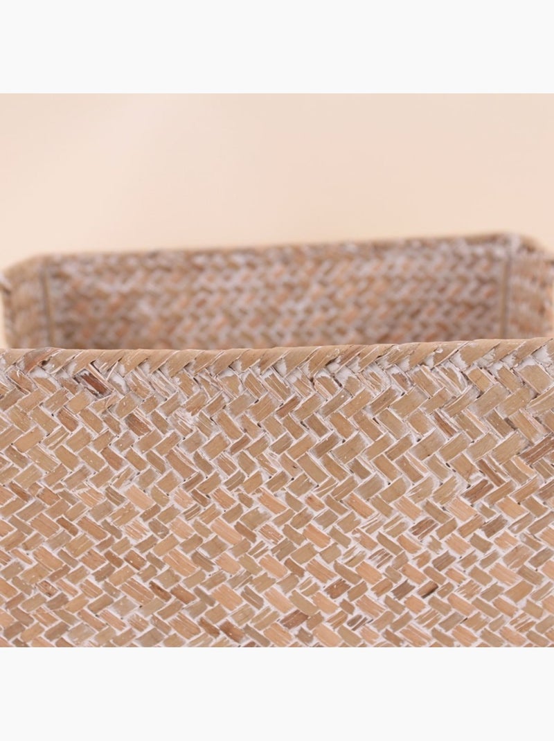 Lot de 3 paniers en fibre naturelle Beige - Kiabi