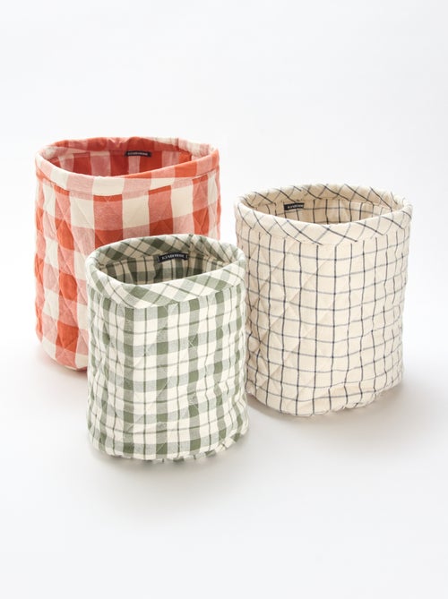 Lot de 3 paniers en tissu - Kiabi Home - Kiabi